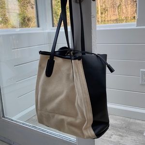 JCrew Canvas and leather tote